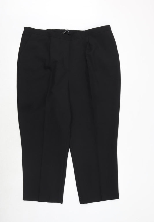 Bonmarché Womens Black Polyester Trousers Size 20 Regular