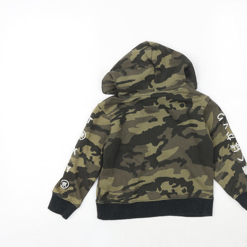 NEXT Boys Gold Camouflage Cotton Pullover Hoodie Size 3 Years Pullover