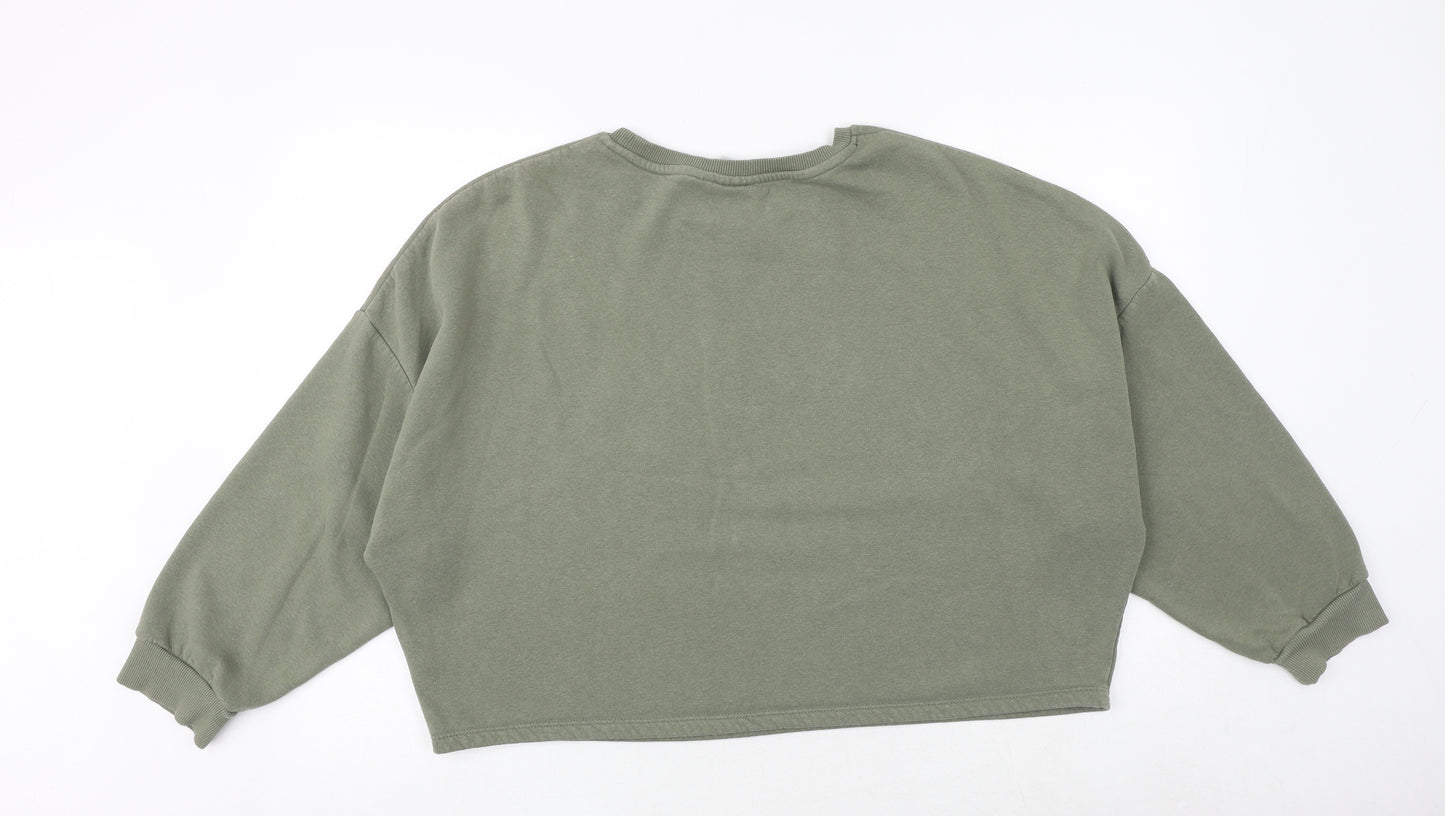 Disney Womens Green Cotton Pullover Sweatshirt Size XL Pullover - Walt Disney