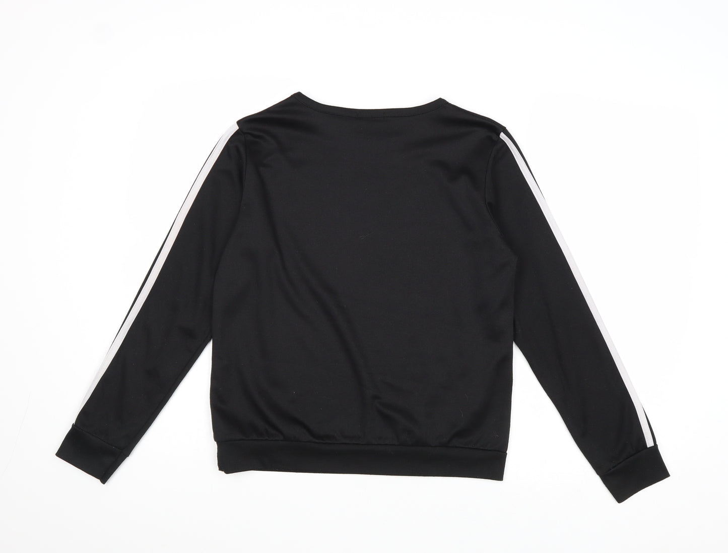 Boohoo Womens Black Polyester Pullover Sweatshirt Size 8 Pullover