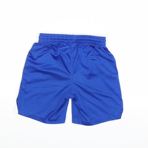 Hummel Boys Blue Polyester Sweat Shorts Size 8 Years Regular Drawstring
