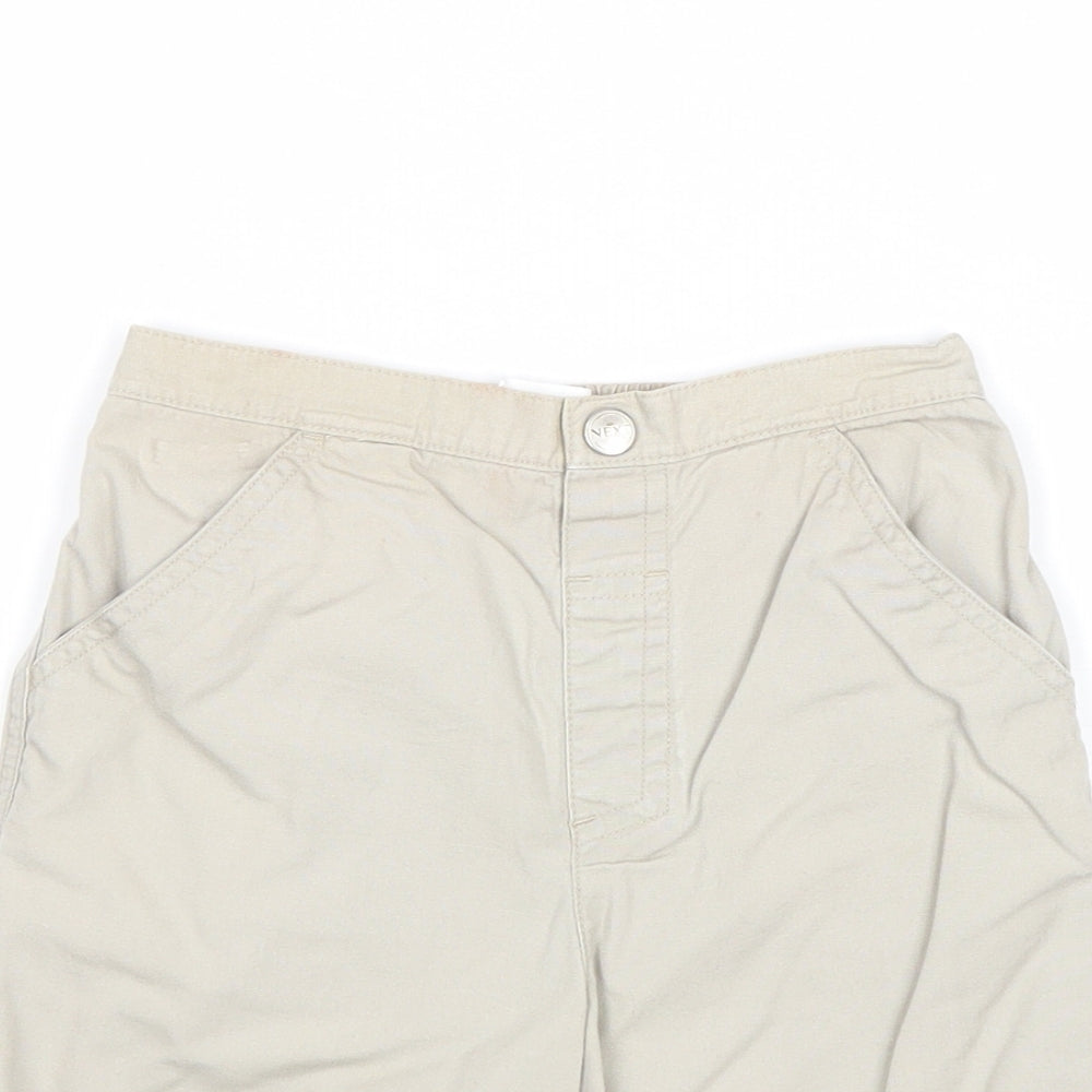 NEXT Boys Beige Cotton Chino Shorts Size 3-4 Years Regular Snap