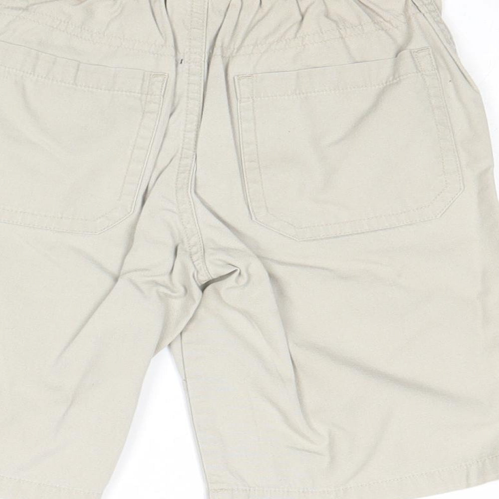 NEXT Boys Beige Cotton Chino Shorts Size 3-4 Years Regular Snap
