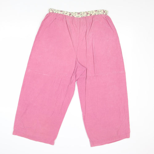 EAST Womens Pink Cotton Trousers Size L Regular Drawstring