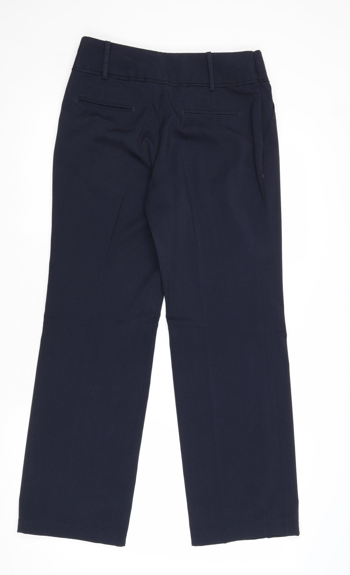 NEXT Womens Blue Polyester Trousers Size 10 Regular Zip
