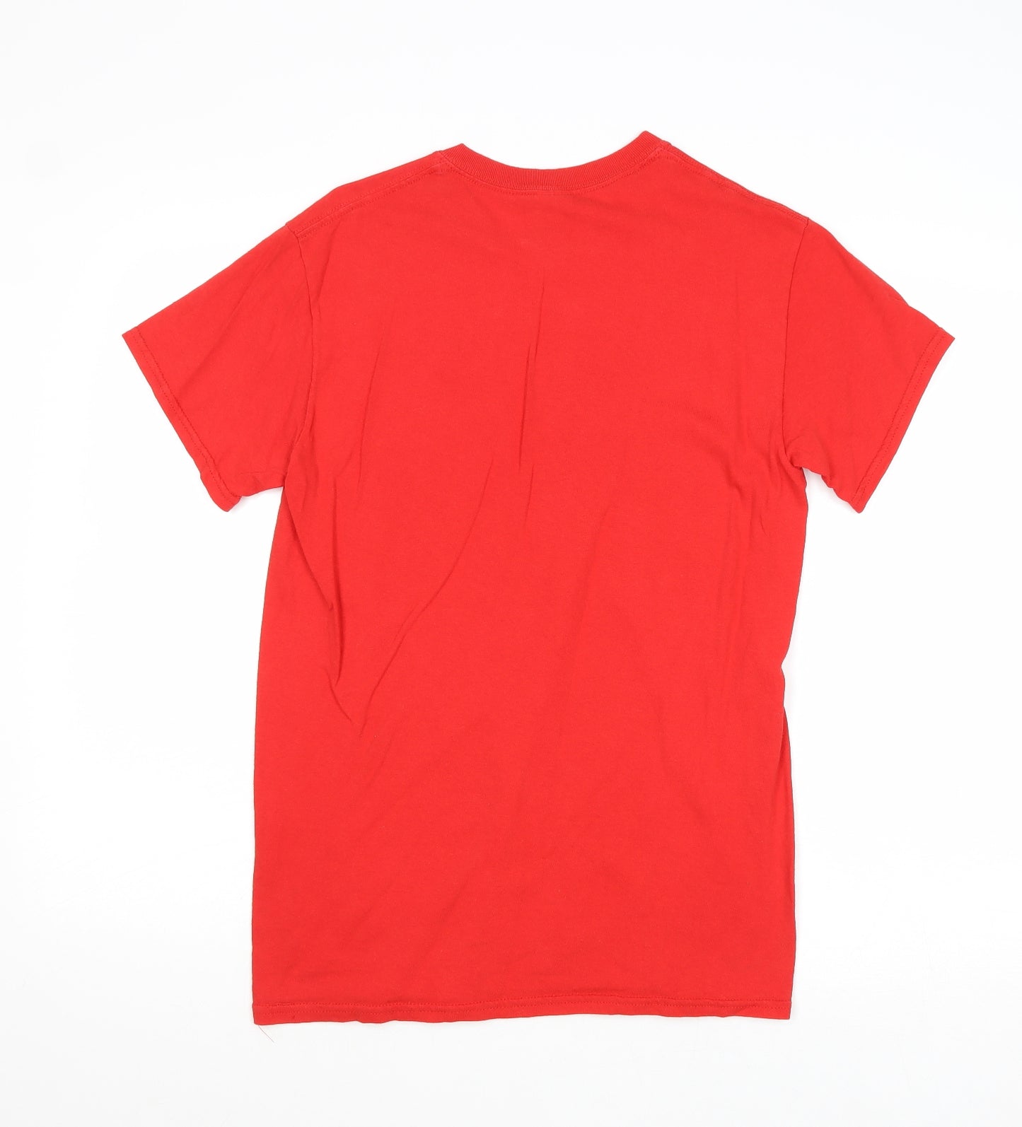 Gildan Mens Red Cotton T-Shirt Size S Round Neck - Awesome Grandpa Slogan