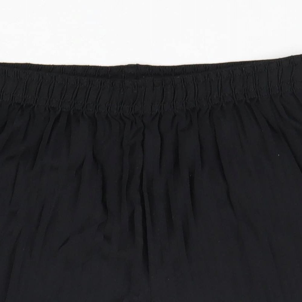Marks and Spencer Boys Black Polyester Sweat Shorts Size 9-10 Years Regular Drawstring