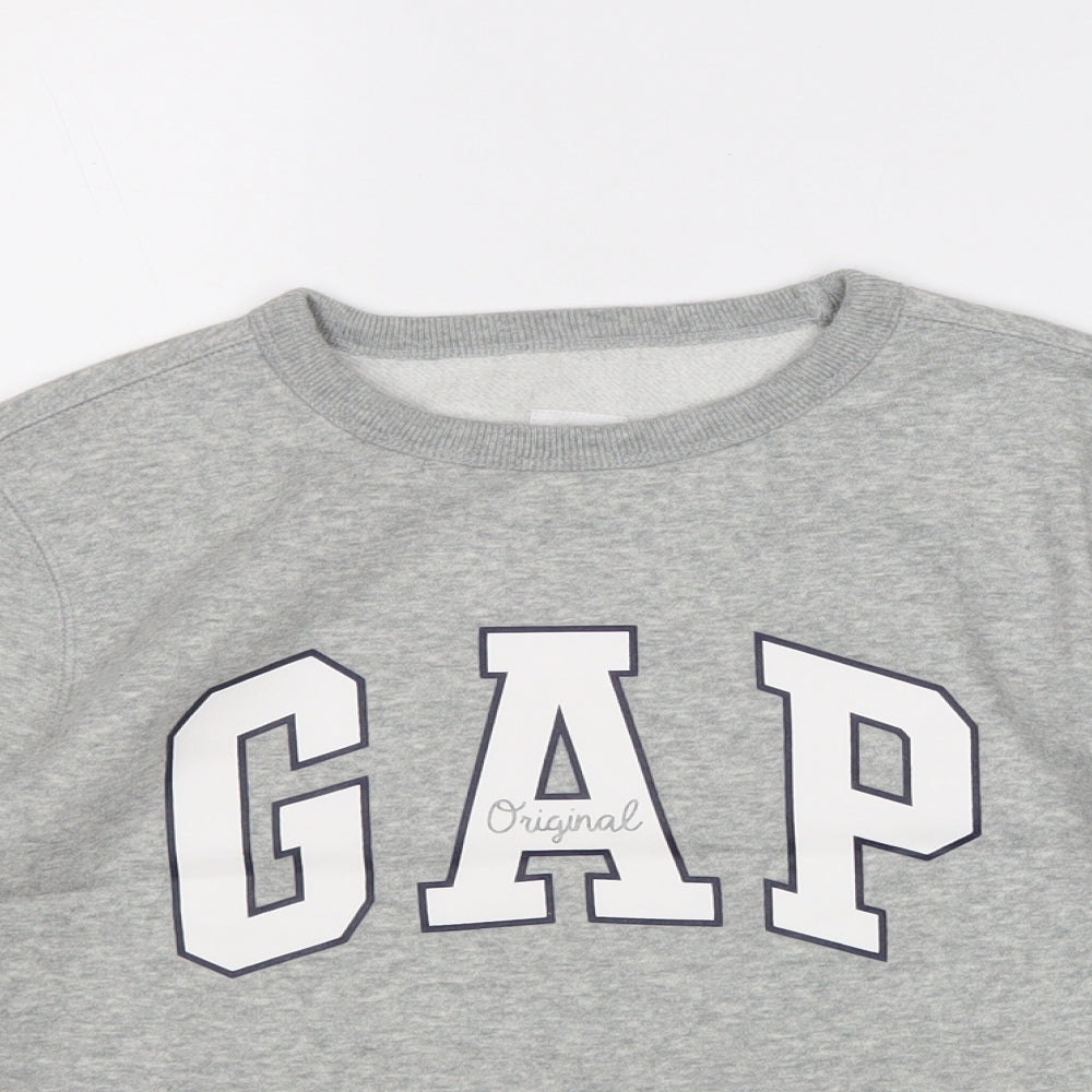 Gap Boys Grey Cotton Pullover Sweatshirt Size 8-9 Years Pullover