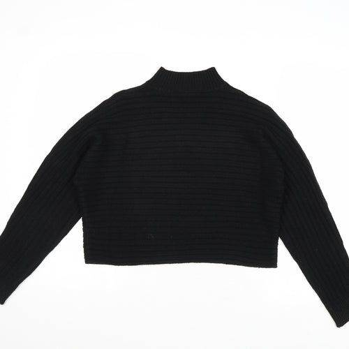 New Look Girls Black Mock Neck Acrylic Pullover Jumper Size 12-13 Years Pullover