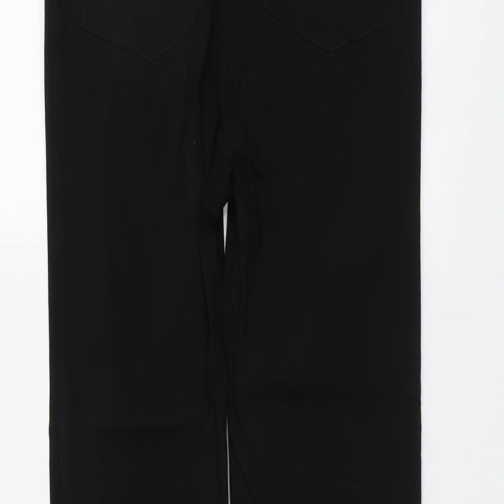ASOS Womens Black Viscose Trousers Size 8 L29 in Regular Zip