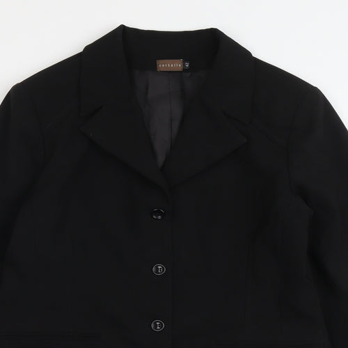 Cortelle Womens Black Polyester Jacket Suit Jacket Size 14