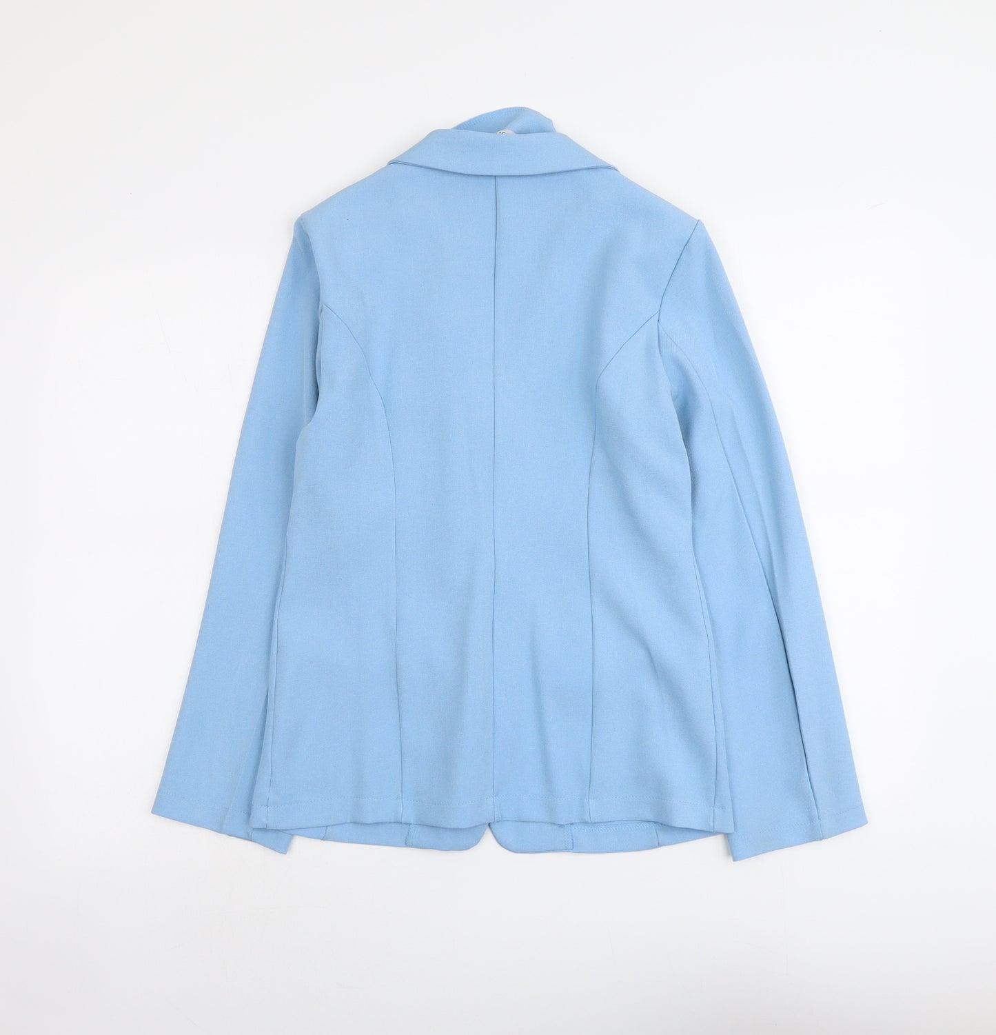 MissLook Womens Blue Polyester Jacket Blazer Size M
