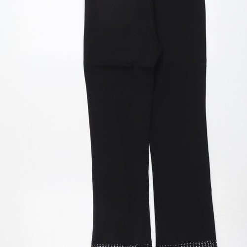 Sweewé Womens Black Polyester Trousers Size S L25 in Regular Zip