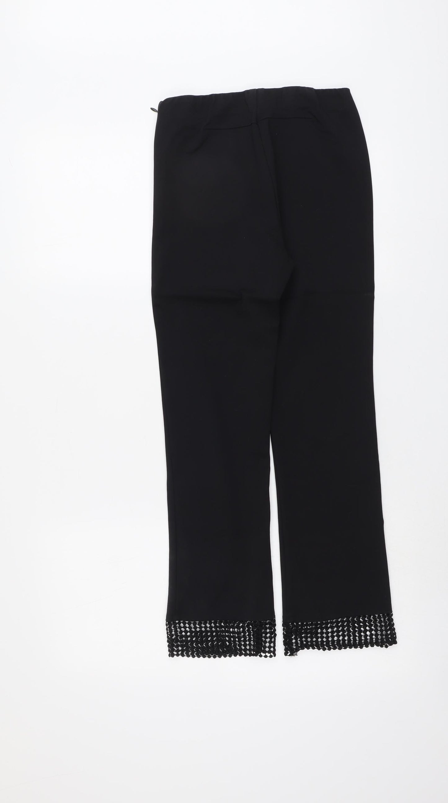 Sweewé Womens Black Polyester Trousers Size S L25 in Regular Zip