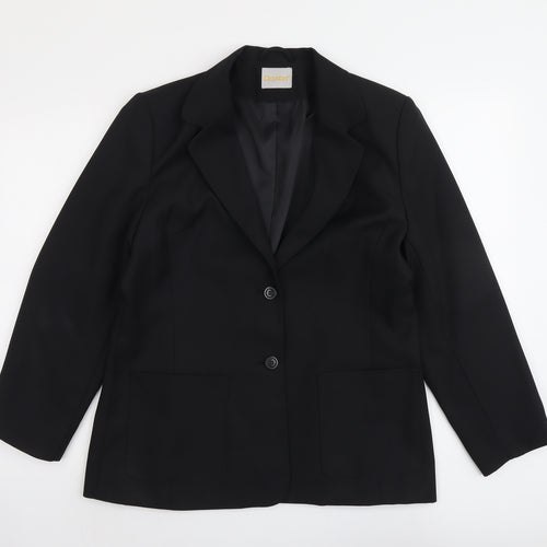 Daxton Womens Black Polyester Jacket Suit Jacket Size 14
