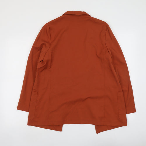 H&M Womens Brown Polyester Jacket Blazer Size 8