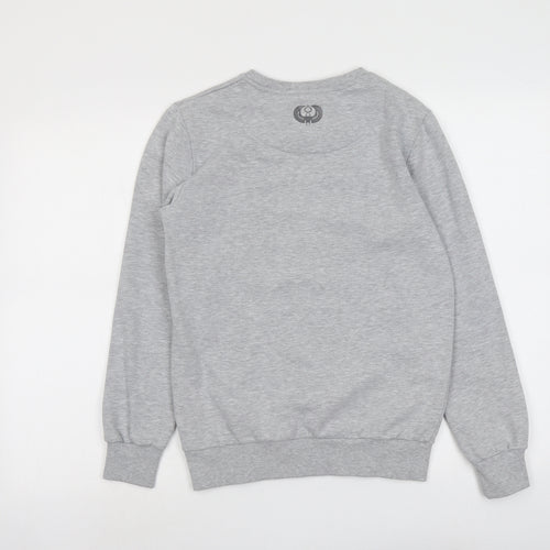Junq Couture Womens Grey Cotton Pullover Sweatshirt Size S Pullover