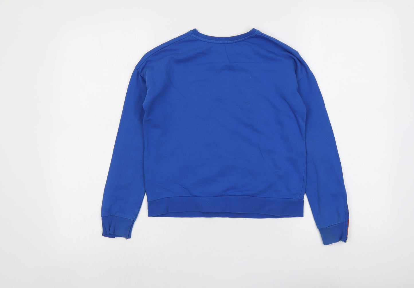 M&Co Girls Blue Cotton Pullover Sweatshirt Size 9-10 Years Pullover - Forever
