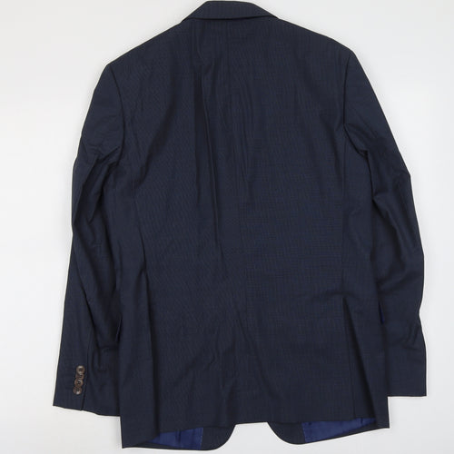 Marks and Spencer Mens Blue Wool Jacket Suit Jacket Size M Regular