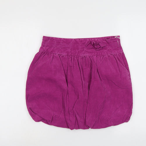 Vertbaudet Girls Purple Cotton Mini Skirt Size 14 Years Regular Zip