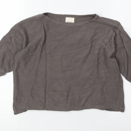 Knit Planet Girls Brown Round Neck 100% Cotton Pullover Jumper Size 9-10 Years Pullover