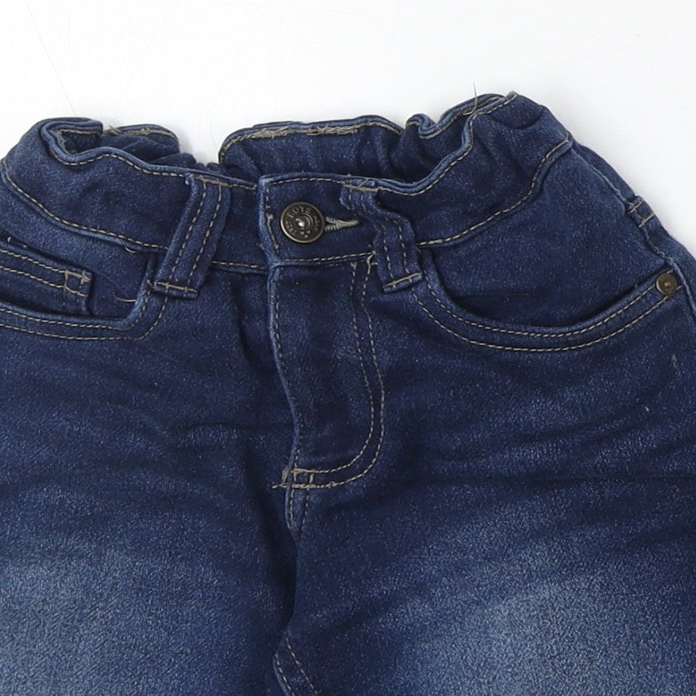Pepperts Boys Blue Cotton Chino Shorts Size 6-7 Years Regular Zip