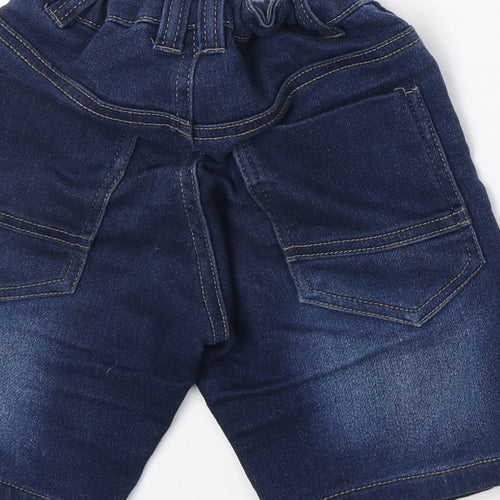 Pepperts Boys Blue Cotton Chino Shorts Size 6-7 Years Regular Zip