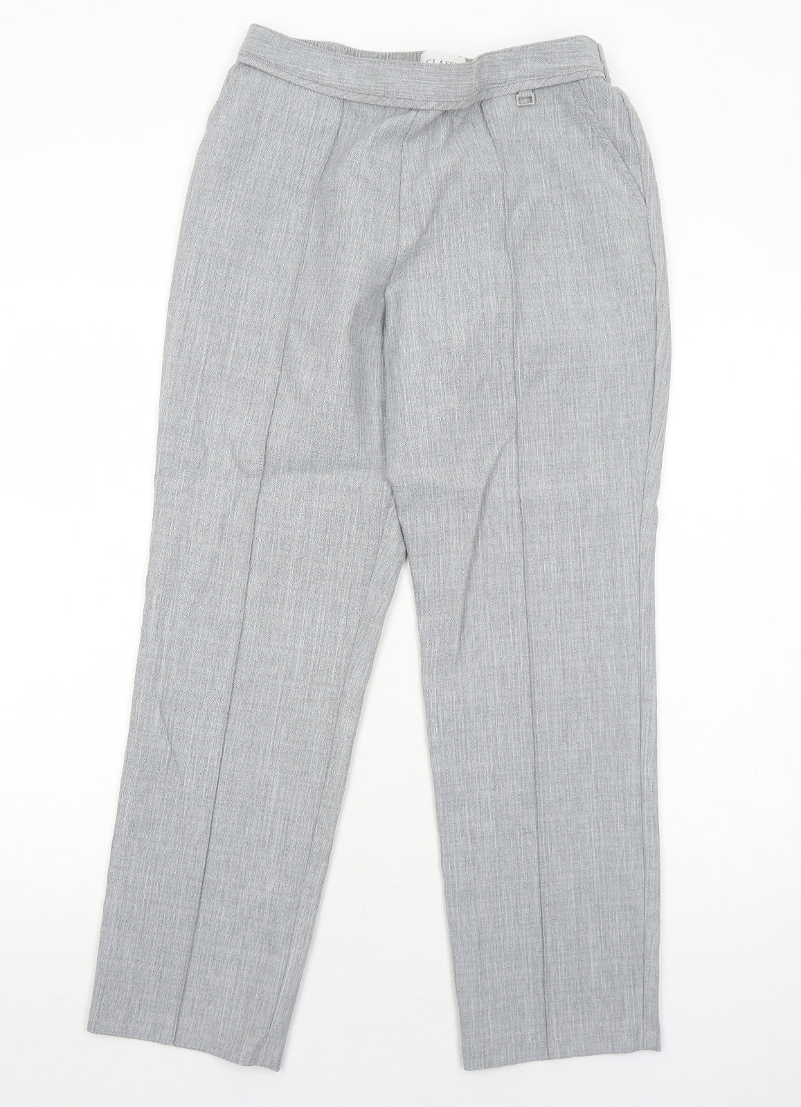 Marks and Spencer Womens Grey Polyester Trousers Size 12 Regular