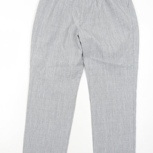 Marks and Spencer Womens Grey Polyester Trousers Size 12 Regular
