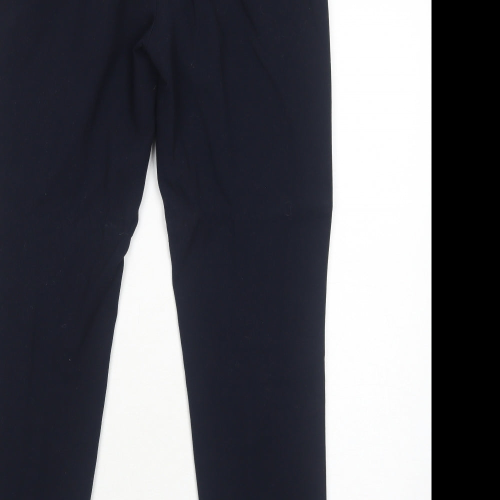 Zara Womens Blue Polyester Capri Trousers Size XS Regular Zip