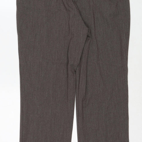 Marks and Spencer Womens Beige Polyester Trousers Size 12 Regular Zip