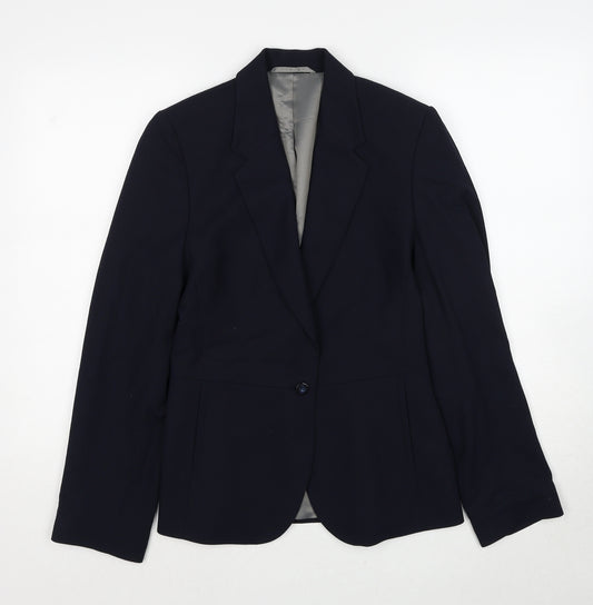 NEXT Womens Blue Jacket Blazer Size 10 Button