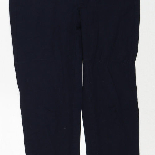 Marks and Spencer Womens Blue Viscose Trousers Size 10 Regular Zip