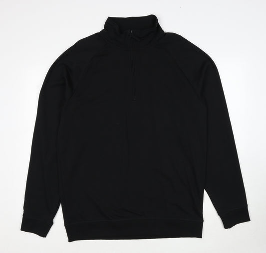 Russell Mens Black Polyester Pullover Sweatshirt Size XL
