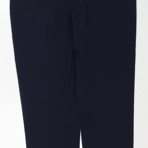 Dorothy Perkins Womens Blue Polyester Carrot Trousers Size 10 Regular Zip