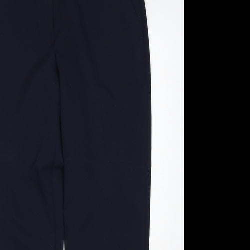 Dorothy Perkins Womens Blue Polyester Carrot Trousers Size 10 Regular Zip