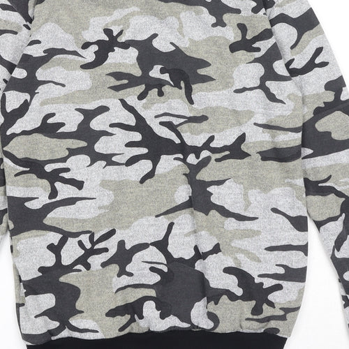 Minx Womens Multicoloured Camouflage Polyester Full Zip Sweatshirt Size S Zip