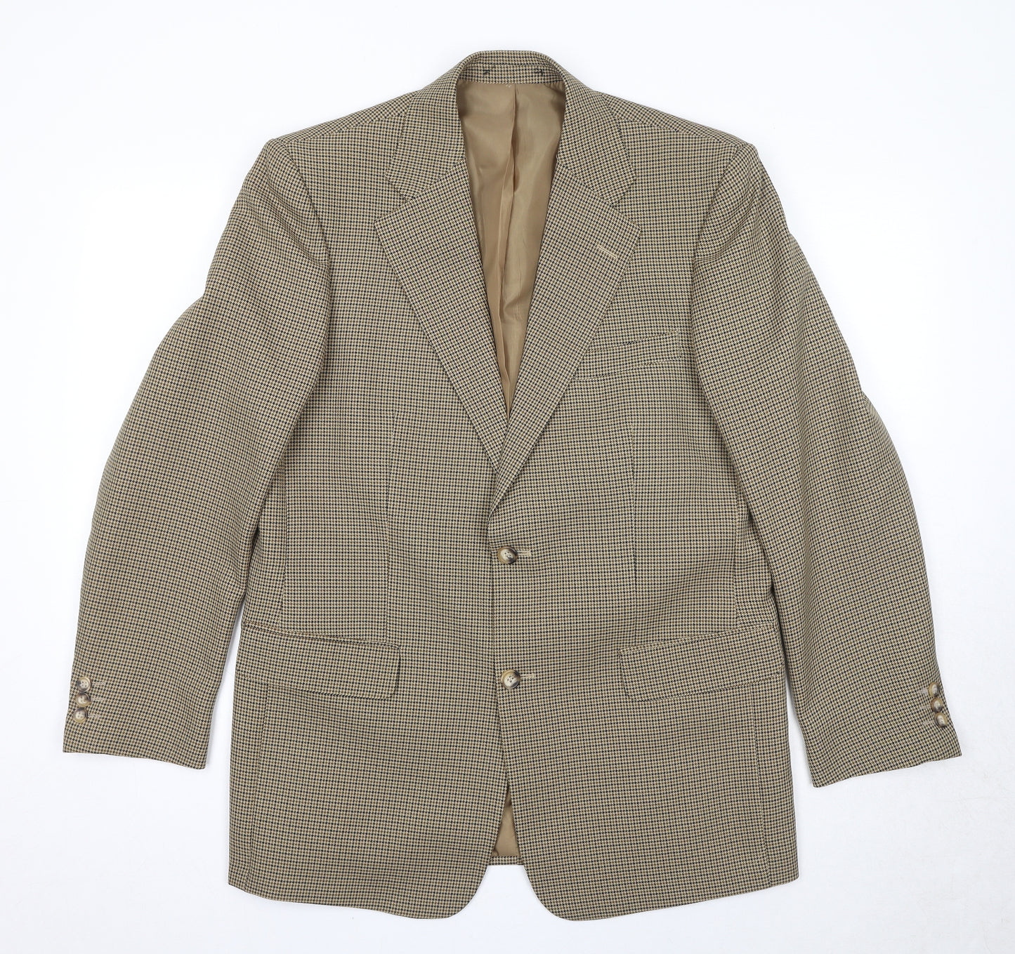 First Impressions Mens Gold Geometric Polyester Jacket Suit Jacket Size 40 Regular