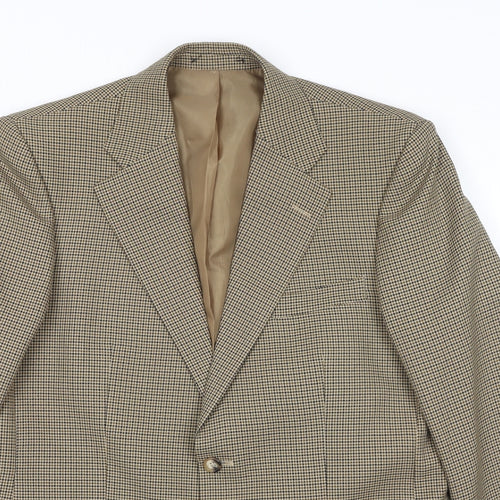 First Impressions Mens Gold Geometric Polyester Jacket Suit Jacket Size 40 Regular