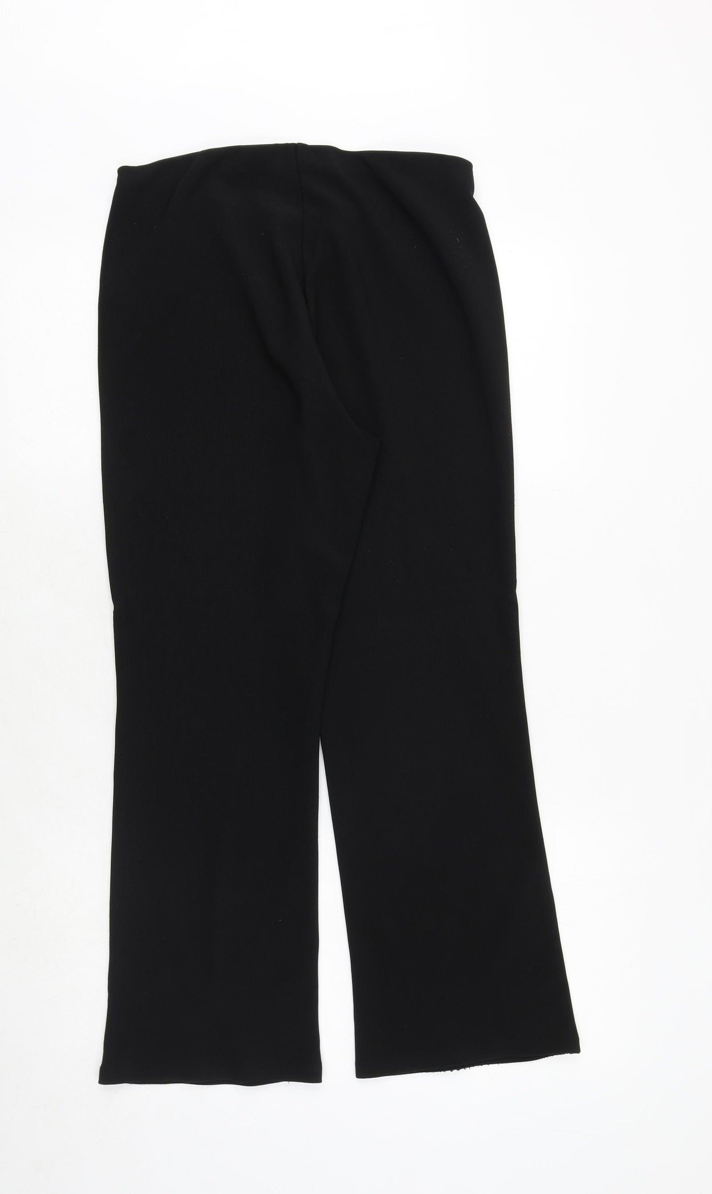 Bonmarché Womens Black Polyester Trousers Size 12 Regular