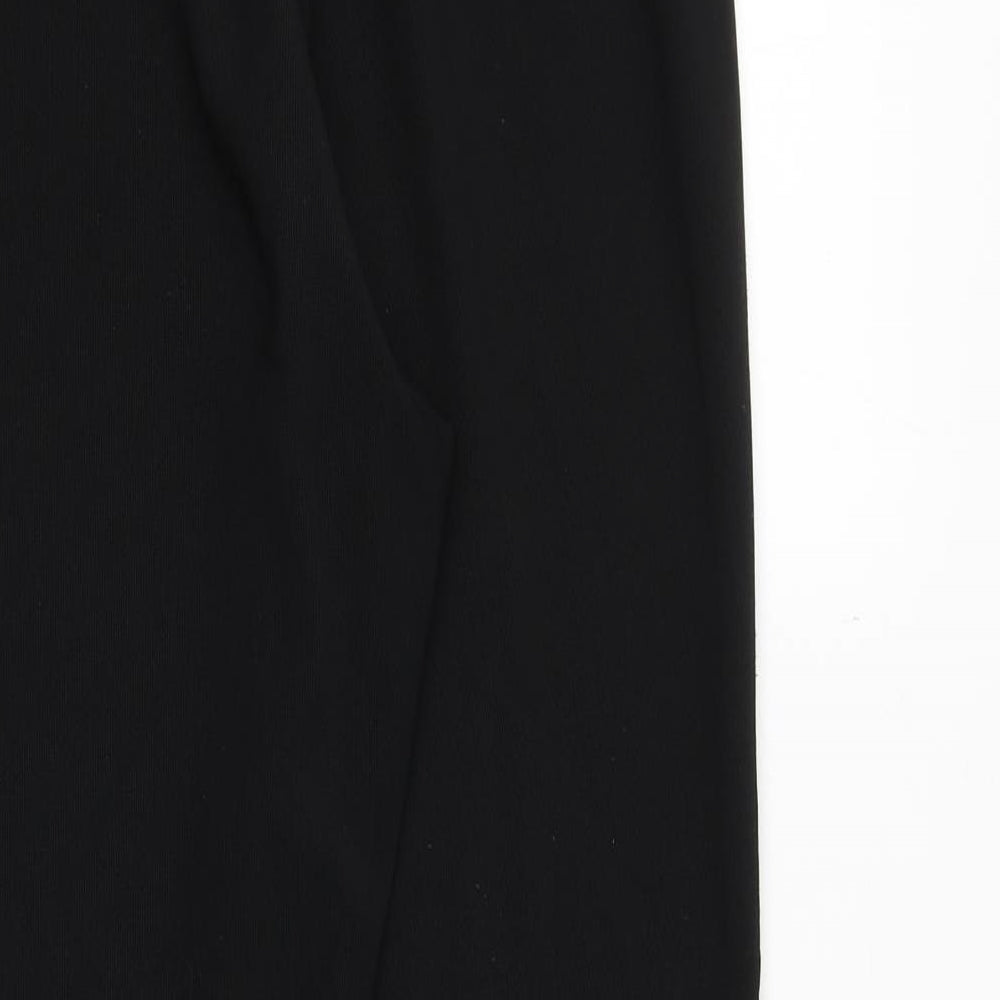 Bonmarché Womens Black Polyester Trousers Size 12 Regular