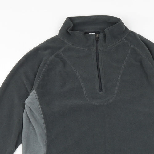Trespass Womens Grey Colourblock Polyester Pullover Sweatshirt Size S Zip