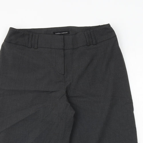 Laura Ashley Womens Grey Viscose Chino Shorts Size 10 Regular Zip