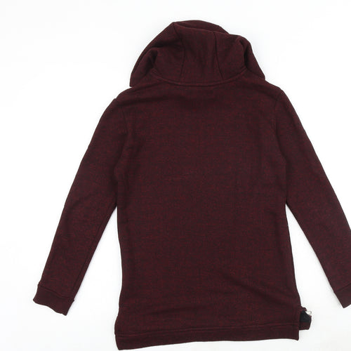 River Island Boys Red Cotton Pullover Hoodie Size 11-12 Years Pullover