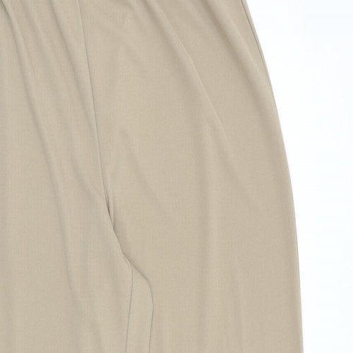 Edmee Collection Womens Beige Polyester Trousers Size 18 Regular