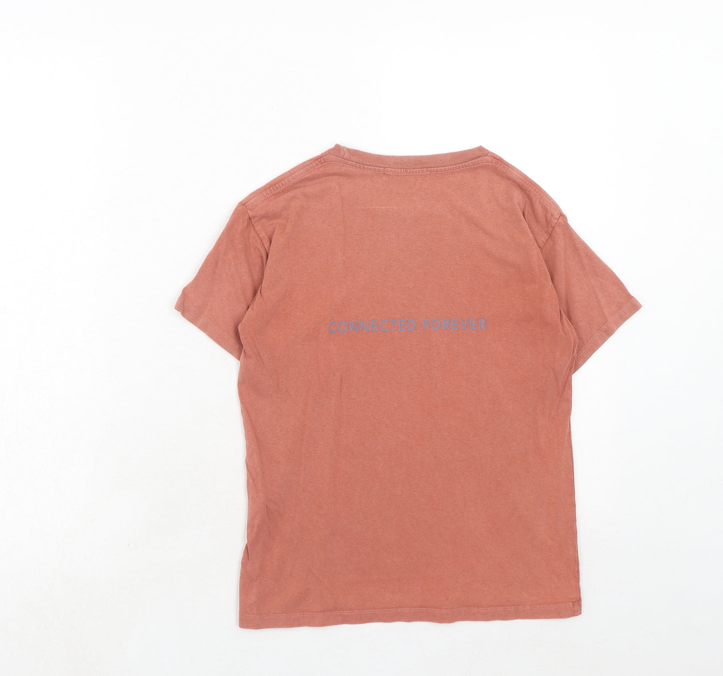 Zara Boys Orange Cotton Pullover T-Shirt Size 8 Years Round Neck Pullover - All Generations