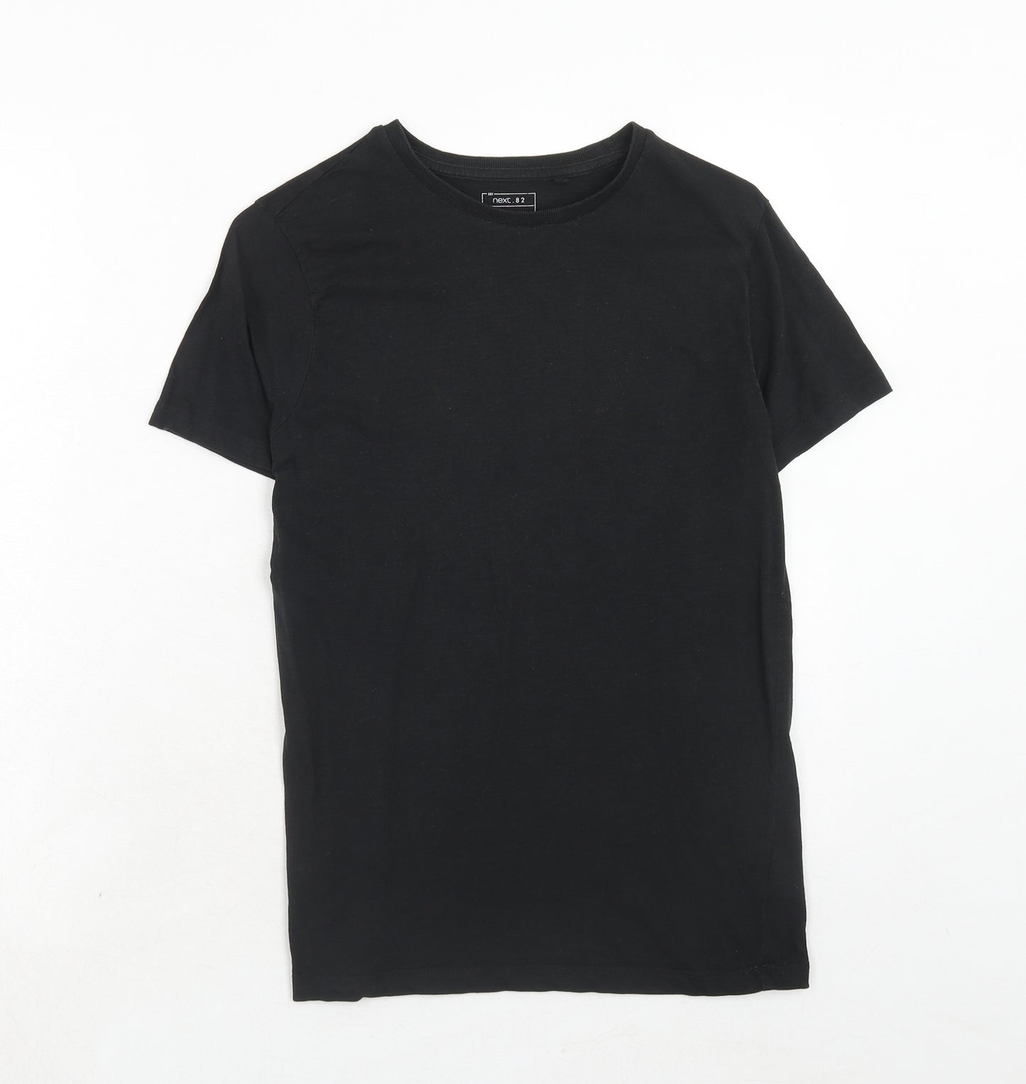 NEXT Boys Black Cotton Basic T-Shirt Size 13 Years Crew Neck Pullover