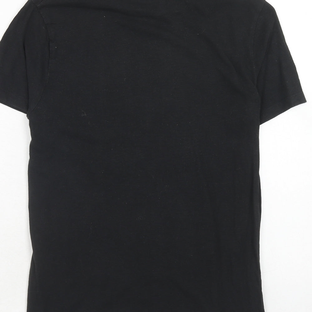 NEXT Boys Black Cotton Basic T-Shirt Size 13 Years Crew Neck Pullover