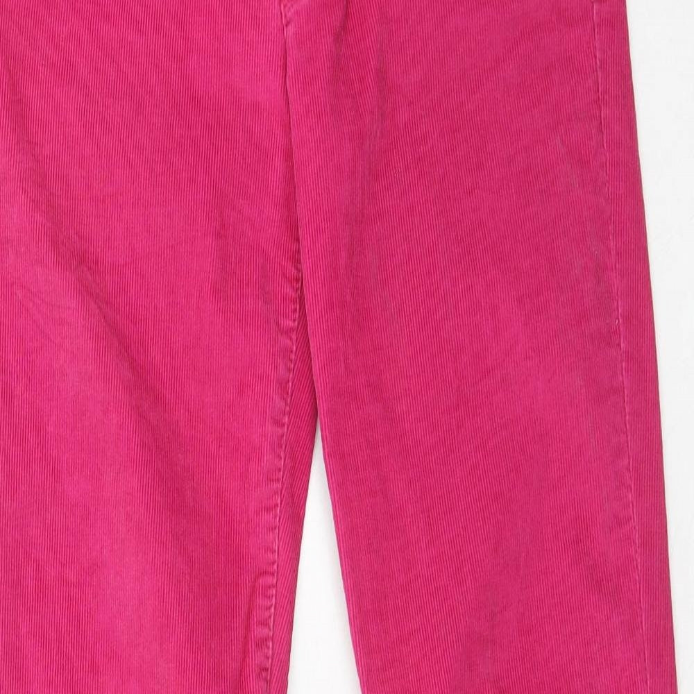 Gap Womens Pink Herringbone Cotton Trousers Size 28 in Regular Zip