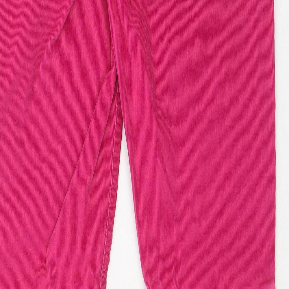 Gap Womens Pink Herringbone Cotton Trousers Size 28 in Regular Zip